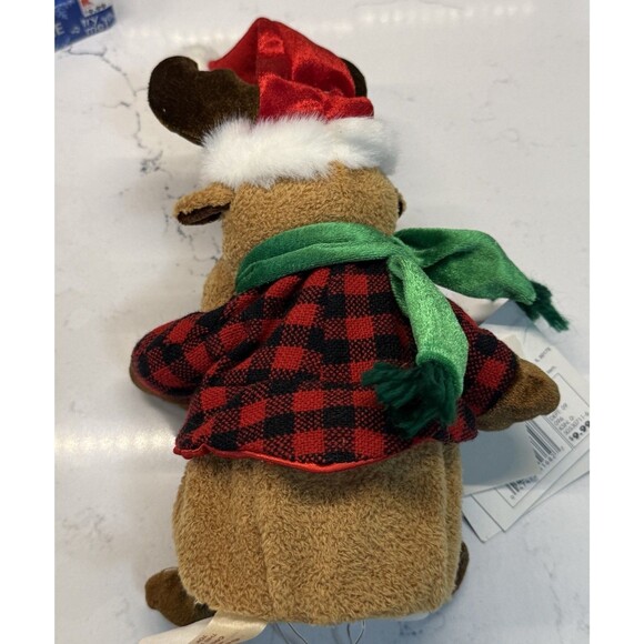 Vtg Dan Dee Reindeer Moose Plush Plays Jingle Bell Rock Melody Toy Sings Dances - Picture 4 of 16